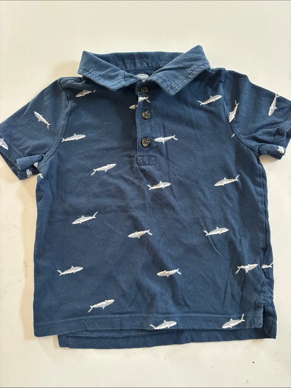 Old Navy Boys 2T Heather Gray Pull-On Leggings and Shark Navy Polo Shirt Outfit